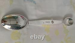 MMA Tasting stirring spoon Brass SilverPlating Vintage
