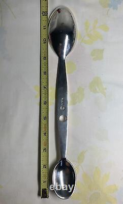 MMA Tasting stirring spoon Brass SilverPlating Vintage