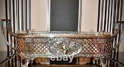 Magnificent WMF Silver Plated Art Nouveau Jardiniere Centre Piece, Original Glass