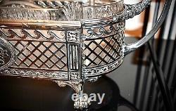 Magnificent WMF Silver Plated Art Nouveau Jardiniere Centre Piece, Original Glass