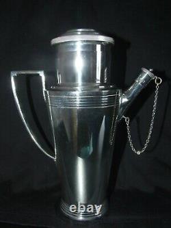 Mappin & Webb Keith Murray Designed Silver Plate Cocktail Shaker