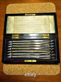 Mappin & Webb late C. 19th / early C. 20th silver plated seven day razor set