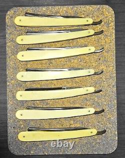 Mappin & Webb late C. 19th / early C. 20th silver plated seven day razor set