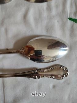 Mappin & Webb twelve soup spoons silver plated decorative vegetal volutes