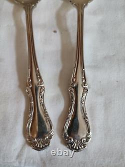 Mappin & Webb twelve soup spoons silver plated decorative vegetal volutes