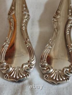 Mappin & Webb twelve soup spoons silver plated decorative vegetal volutes