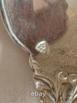 Mappin & Webb twelve soup spoons silver plated decorative vegetal volutes