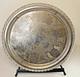 Marque D&eacute;pos&eacute;e Silver Metal Serving Platter Tray Large Marked ENGHEKROW Scrolls