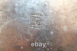 Marque Déposée Silver Metal Serving Platter Tray Large Marked ENGHEKROW Scrolls