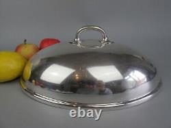 Meat Dome Cloche Food Cover by Reed & Barton. Silver plated. Vintage. Oval 12