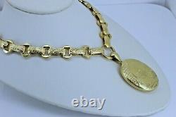 Mercury Gilded 18ct 22ct Gold Plated Silver Collar Necklace & Locket Victorian