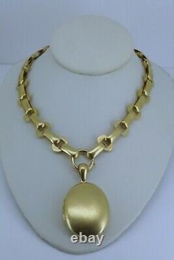 Mercury Gilded 18ct 22ct Gold Plated Silver Collar Necklace & Locket Victorian