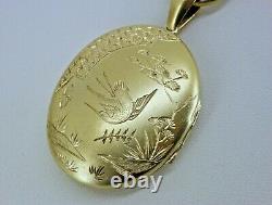 Mercury Gilded 18ct 22ct Gold Plated Silver Collar Necklace & Locket Victorian