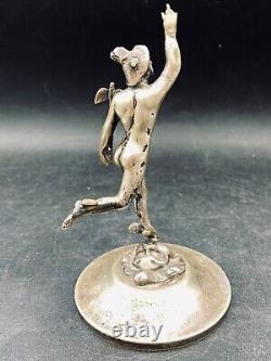 Mercury Hermes Mappin & Webb Hood Ornament Statue 5 on Base PRINCES PLATE W4347