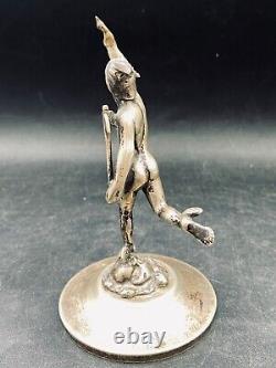 Mercury Hermes Mappin & Webb Hood Ornament Statue 5 on Base PRINCES PLATE W4347