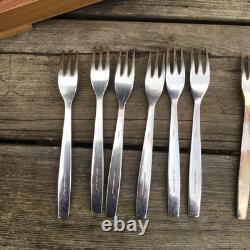 MidCentury Viners Corinth EPNS A1 Silver Plated 56 Piece Cutlery Set For 6