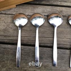 MidCentury Viners Corinth EPNS A1 Silver Plated 56 Piece Cutlery Set For 6