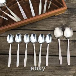 MidCentury Viners Corinth EPNS A1 Silver Plated 56 Piece Cutlery Set For 6