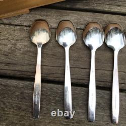 MidCentury Viners Corinth EPNS A1 Silver Plated 56 Piece Cutlery Set For 6