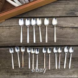 MidCentury Viners Corinth EPNS A1 Silver Plated 56 Piece Cutlery Set For 6