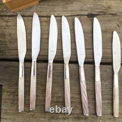 MidCentury Viners Corinth EPNS A1 Silver Plated 56 Piece Cutlery Set For 6