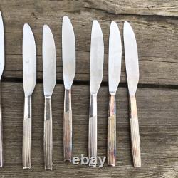 MidCentury Viners Corinth EPNS A1 Silver Plated 56 Piece Cutlery Set For 6