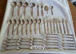 Mid-Century Vintage Silver Plate Danish ABSA Tinkerbell Flatware Cutlery Set