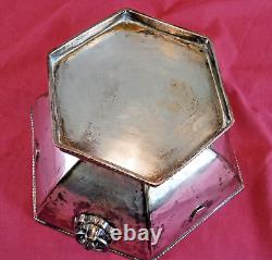 Mid Victorian Silver Plated Footed Punch Bowl Wine Cooler Lion Head Ring Handle