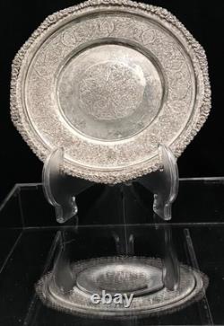 Middle East Persian Profusely Hand Engraved Solid Silver 875- VARTAN & SARAEIAN