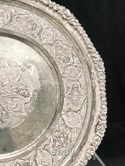 Middle East Persian Profusely Hand Engraved Solid Silver 875- VARTAN & SARAEIAN