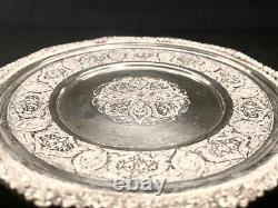 Middle East Persian Profusely Hand Engraved Solid Silver 875- VARTAN & SARAEIAN