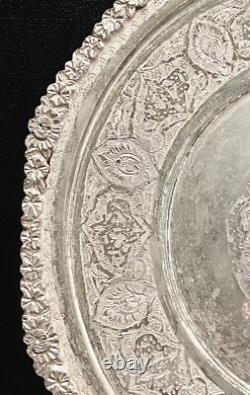 Middle East Persian Profusely Hand Engraved Solid Silver 875- VARTAN & SARAEIAN