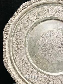 Middle East Persian Profusely Hand Engraved Solid Silver 875- VARTAN & SARAEIAN