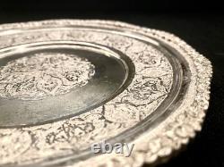 Middle East Persian Profusely Hand Engraved Solid Silver 875- VARTAN & SARAEIAN