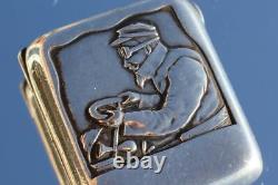 Motoring Memorabilia C-1910 Original Silver Plate Vesta Match Case
