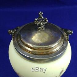 Mount Washington Pairpoint Biscuit Cracker Jar Quad Silver Plated