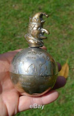 Mr PUNCH Always on top of the World Silver Plate Paperweight J R GAUNT, LONDON