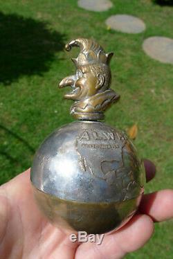 Mr PUNCH Always on top of the World Silver Plate Paperweight J R GAUNT, LONDON