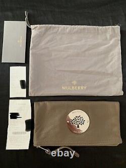 Mulberry Daria Clutch Taupe Pebble Leather Ladies Bag