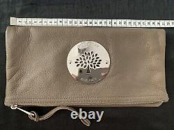 Mulberry Daria Clutch Taupe Pebble Leather Ladies Bag