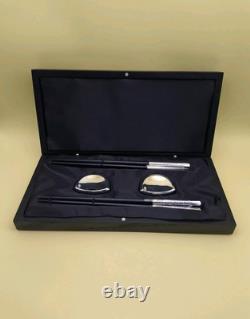 NIB Peninsula Tokyo Original Silver Plated Black Chopsticks Pair Set of 2 Gift