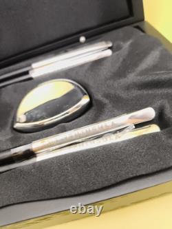 NIB Peninsula Tokyo Original Silver Plated Black Chopsticks Pair Set of 2 Gift