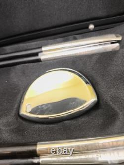 NIB Peninsula Tokyo Original Silver Plated Black Chopsticks Pair Set of 2 Gift