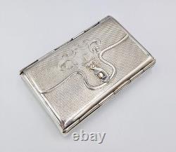 NOVELETY VICTORIAN SILVER PLATED ENVELOPE SNUFF BOX c1860