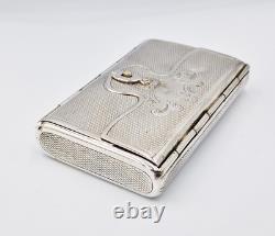 NOVELETY VICTORIAN SILVER PLATED ENVELOPE SNUFF BOX c1860
