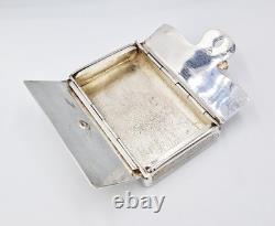 NOVELETY VICTORIAN SILVER PLATED ENVELOPE SNUFF BOX c1860