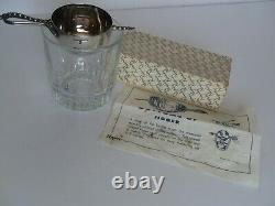 Napier Art Deco Jigger Bottoms Up Tipping Beaded Handle Silver Plate Shot cup