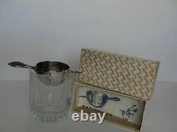 Napier Art Deco Jigger Bottoms Up Tipping Beaded Handle Silver Plate Shot cup