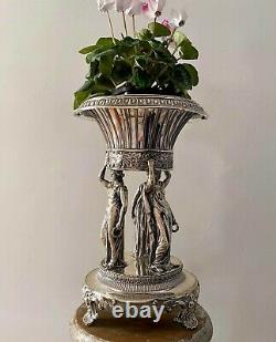Neoclassical Silver Centerpiece Regency Caryatid Centrepiece Paul Storr Armorial