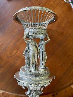 Neoclassical Silver Centerpiece Regency Caryatid Centrepiece Paul Storr Armorial